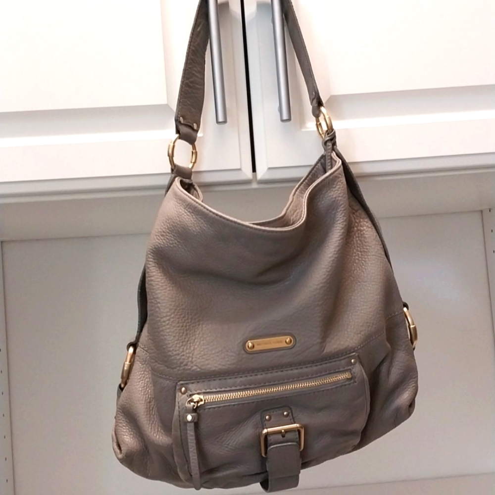 Michael Kors large gray tote shoulder bag EUC